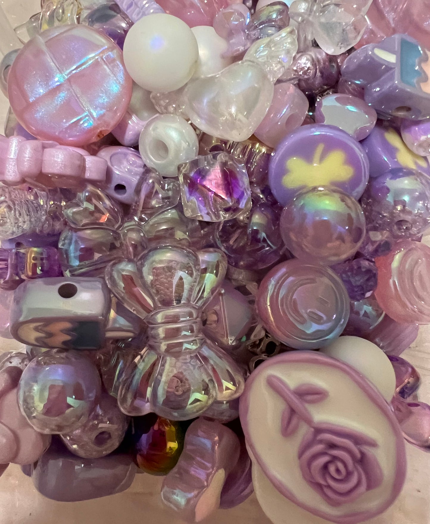 Assorted Mixed Colored Acrylic Beads