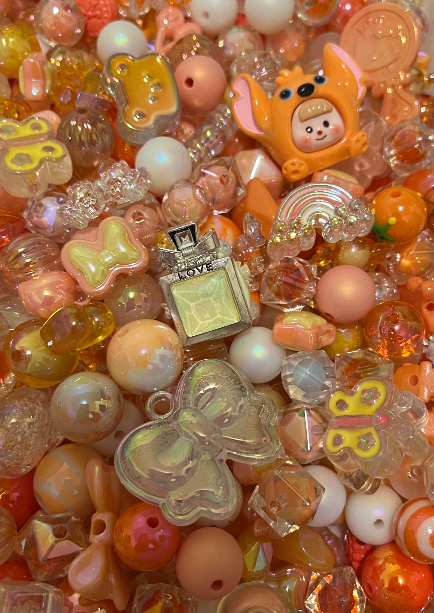 Assorted Mixed Colored Acrylic Beads