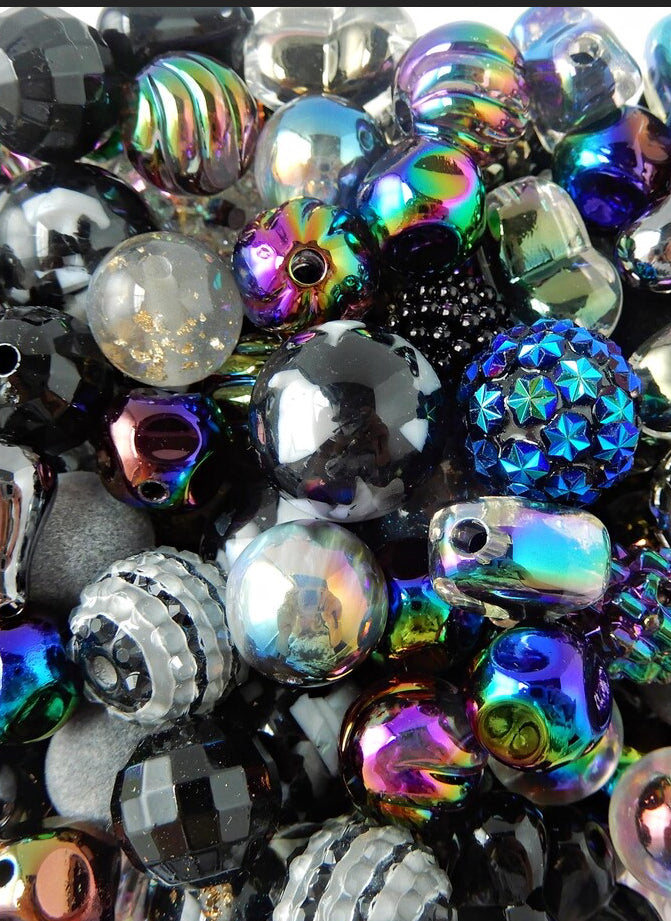 Assorted Mixed Colored Acrylic Beads