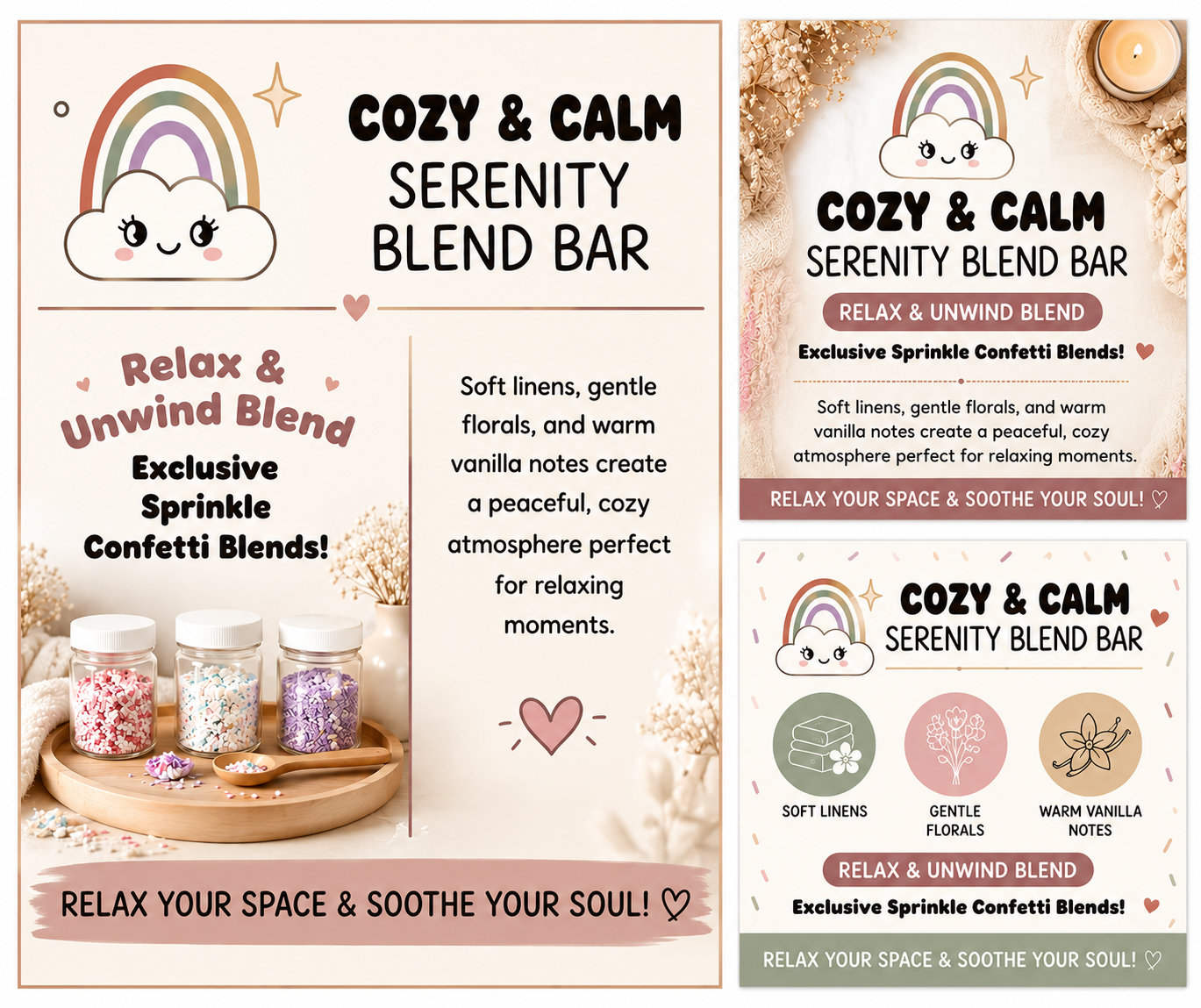 ✨ Cozy & Calm – Serenity Blend Bar ✨