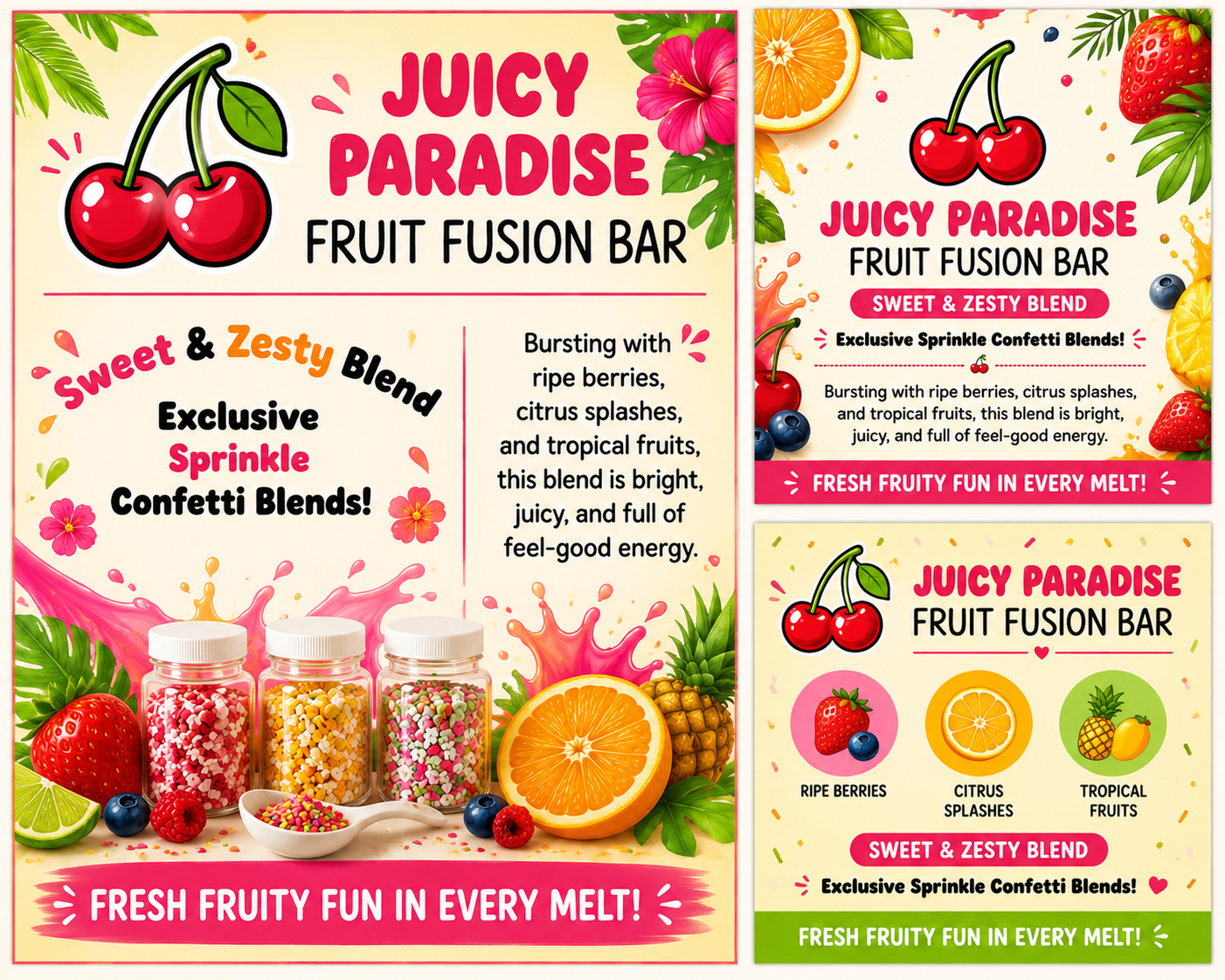 🍒 Juicy Paradise – Fruit Fusion Bar 🍍