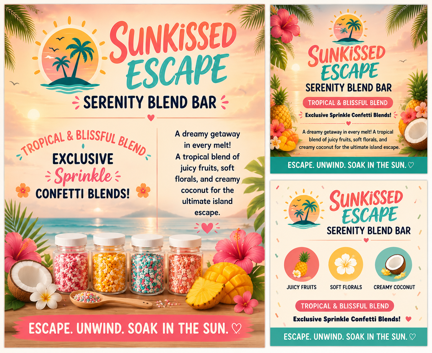 ☀️ Sunkissed Escape – Beach Blend Bar 🌊