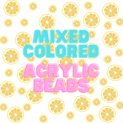 Assorted Mixed Colored Acrylic Beads