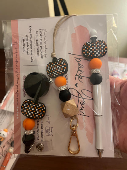 Cute Pen & Lanyard Sets - Assorted Styles - Lanyard , Pen or Badge Reel, Office Worker, Nurse, Mom, Teen Lanyard and Pen, Fun Boho Sets